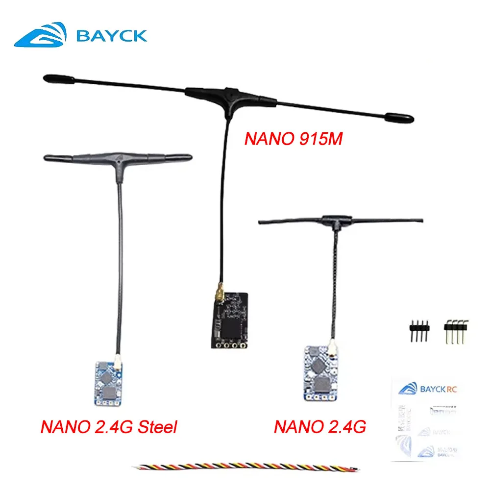 BAYCK ELRS 915MHz / 2.4GHz NANO ExpressLRS Receiver With T type Antenna Support Wifi Upgrade for RC FPV Traversing Drones Parts
