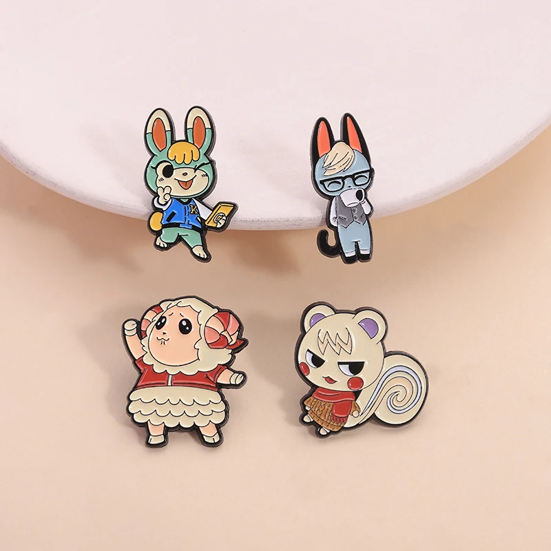 لعبة شخصية المينا دبابيس ريموند الحيوان القرويين الماعز الشرير أن أصدق الراب الكلب دبابيس معدنية شارة التلبيب مجوهرات هدايا #4