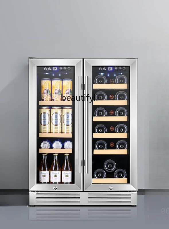 

CH-55 Embedded Wine Cabinet Household Double Temperature Double Door Refrigerated Cabinet Constant Temperature