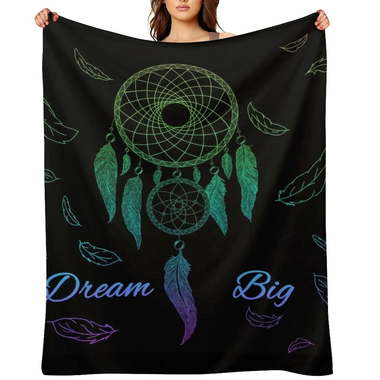

Dream Big Dream Catcher Throw Blanket wednesday Retros Kid'S Luxury Brand Blankets