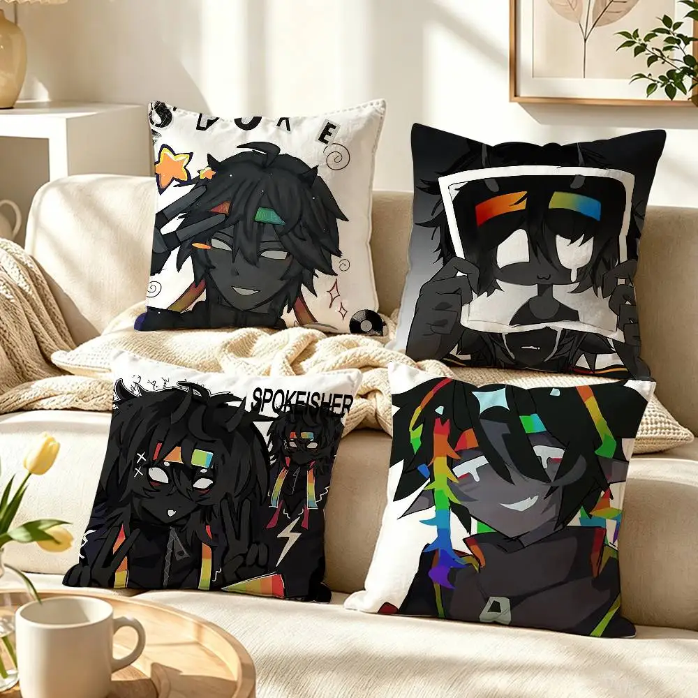 Game Character Spokeishere Spoke  Pillow Case Pattern Printed Pillowcase For Living Room Sofa Cushion Cover