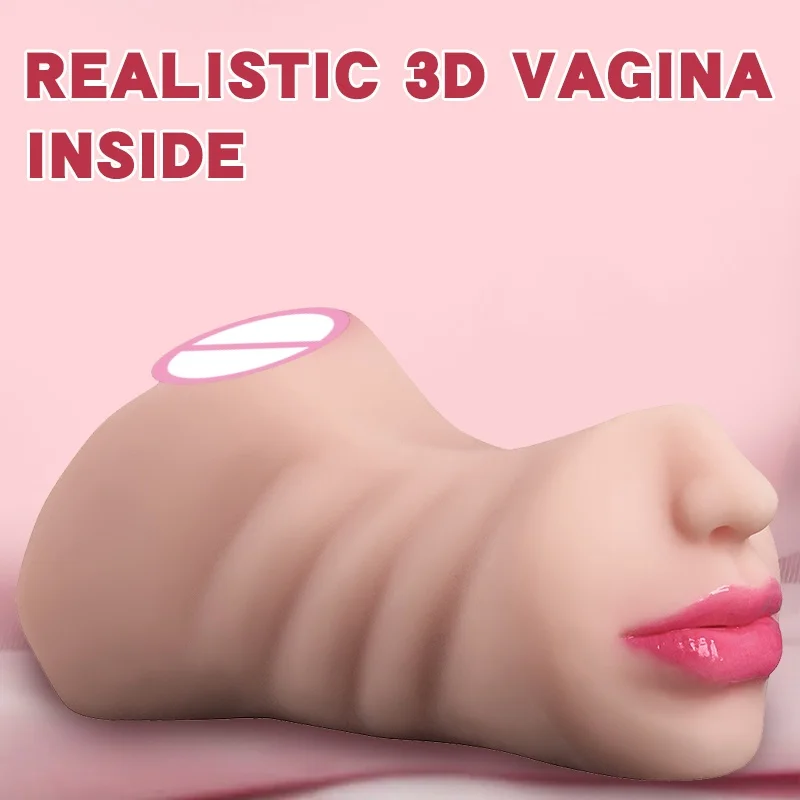 Real Insertable Oral Lifelike Vagina Anal High Quality 3Hole Sex Toys Latest Male Pocket Pussy Real Female Pussy For Men Sex Toy