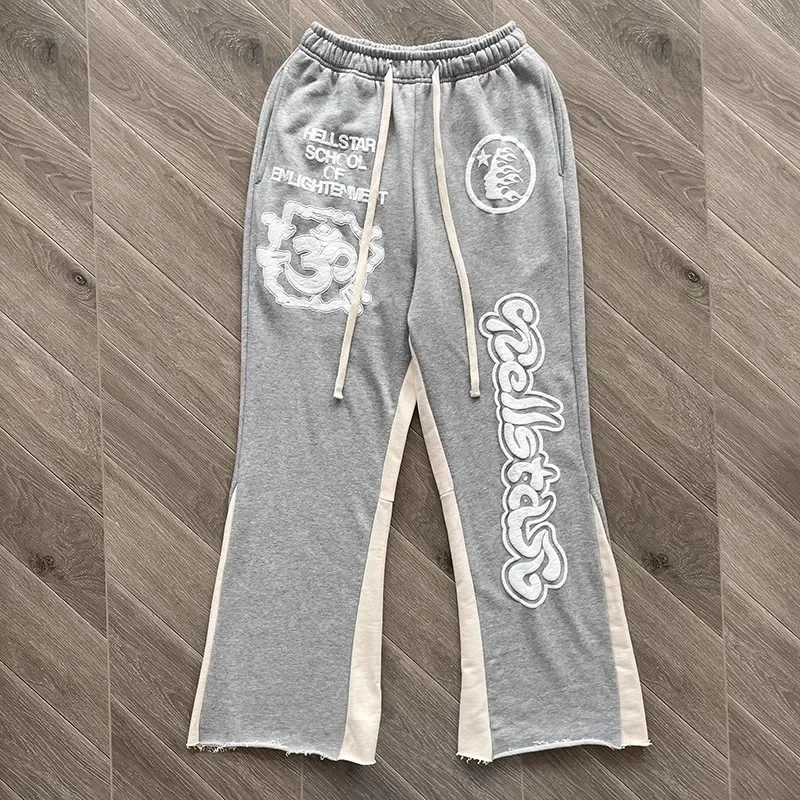 Hellstar Yoga Flare Broek Gestikte Sport Casual Broek traf Wijd Uitlopende Broekjes