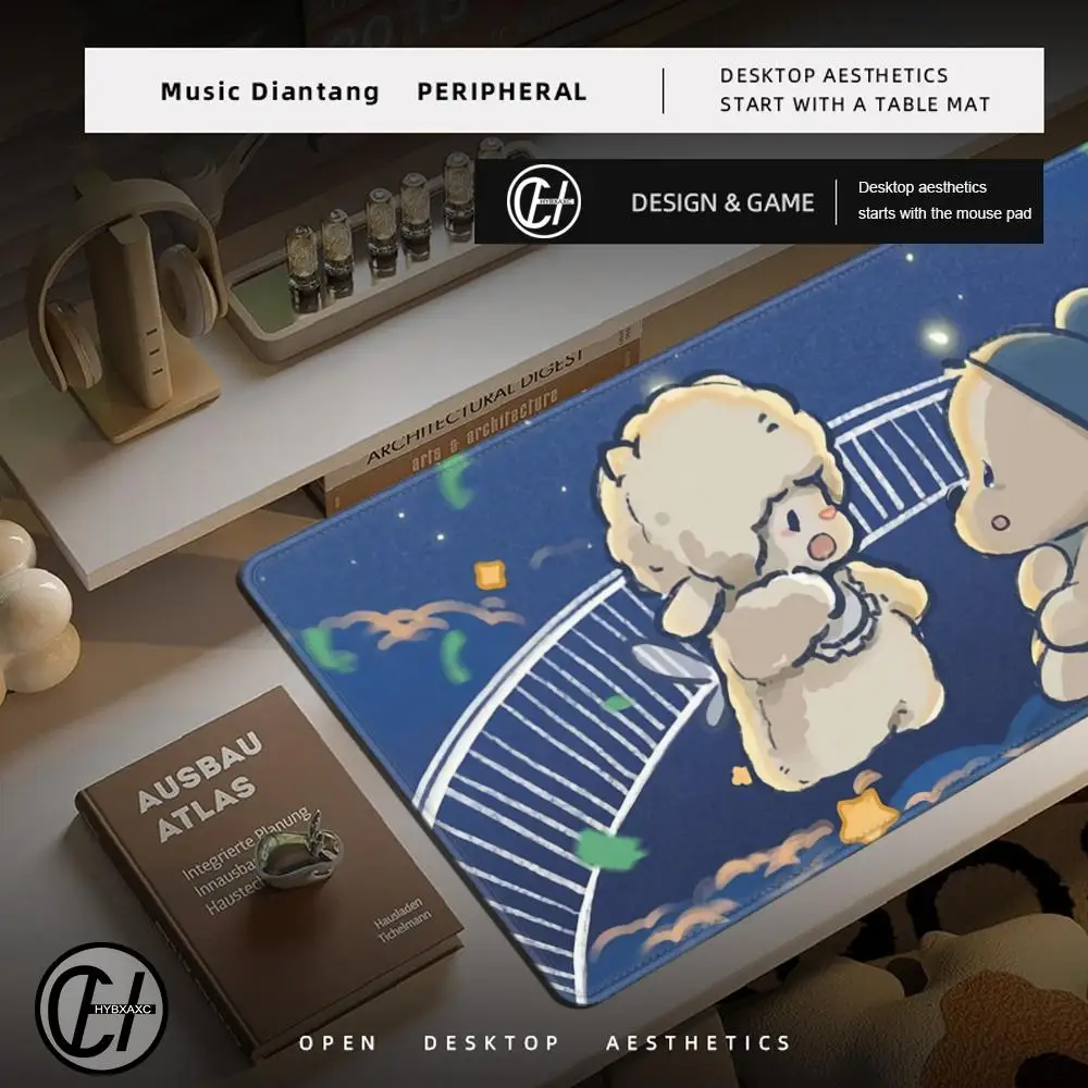 MousePad Cute Rabbit Animal Mouse Pad Kawaii Desk Mat Office Accessories Light Mousepad Pc Gamer Cabinet Mausepad