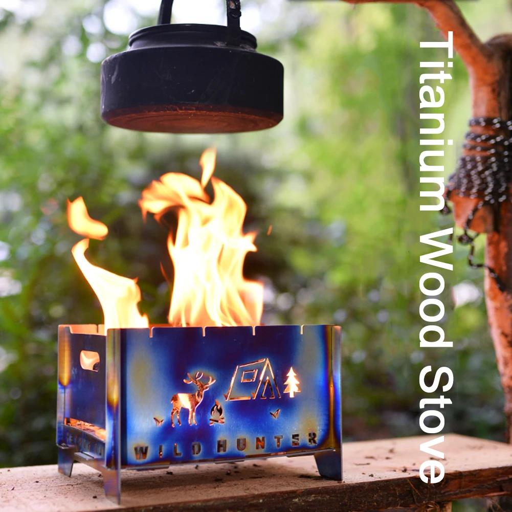 

Уличная титановая дровяная печь, костра BC, походная печь для пикника, барбекю, простая установка, портативная и эффективная складная конструкция