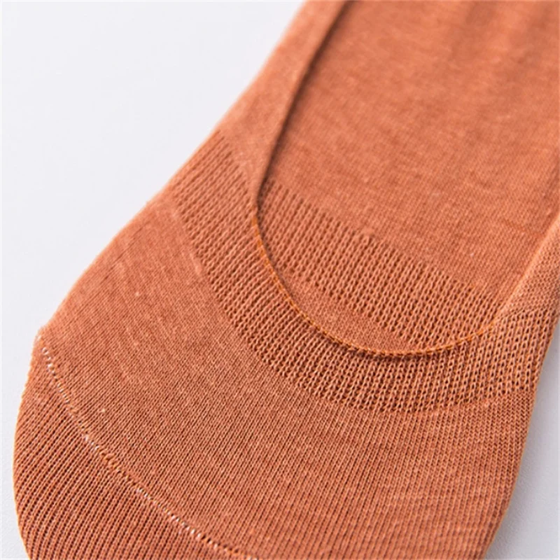 5/10/20 Pairs Random Color Invisible Socks Cotton Silicone Anti Slip Spring Ankle Socks Casual Breathable Thin Boat Socks ﻿