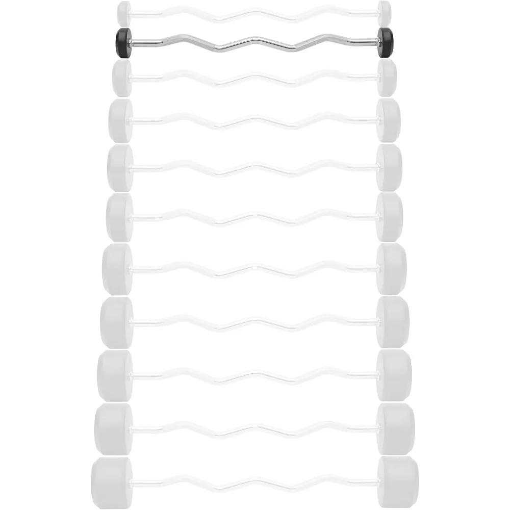 قضيب EZ Curl لتدريب القوة مع أوزان محملة مسبقًا لتحسين أداء رفع الأثقال