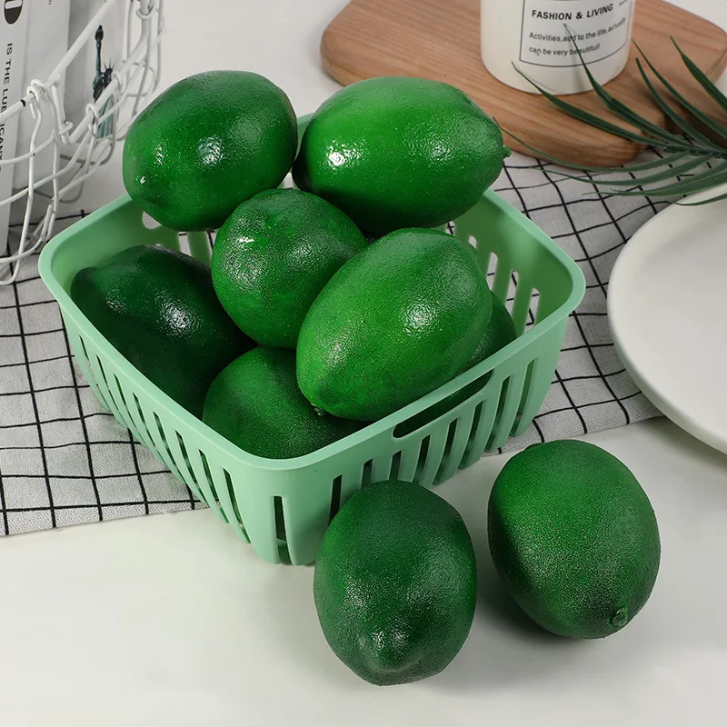 20 قطعة 9 سنتيمتر الأخضر الأصفر الليمون عيد الميلاد هالوين السنة الجديدة مهرجان لوازم الحفلات وهمية الفواكه ديكور المنزل الفواكه الاصطناعية #4