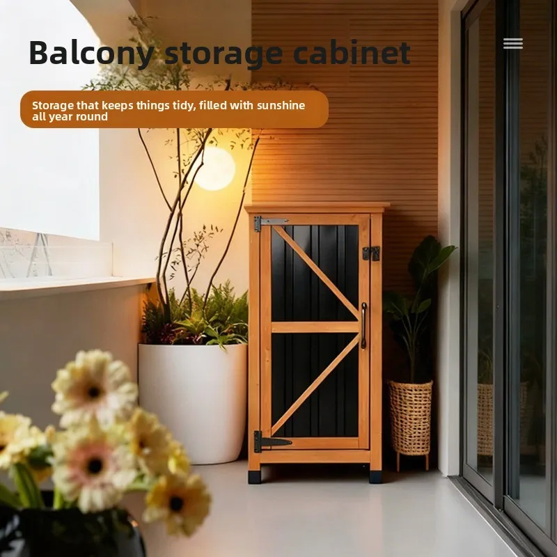 Storage Cabinet Outdoor Rainproof Sunscreen Crack Locker Outdoor Locker