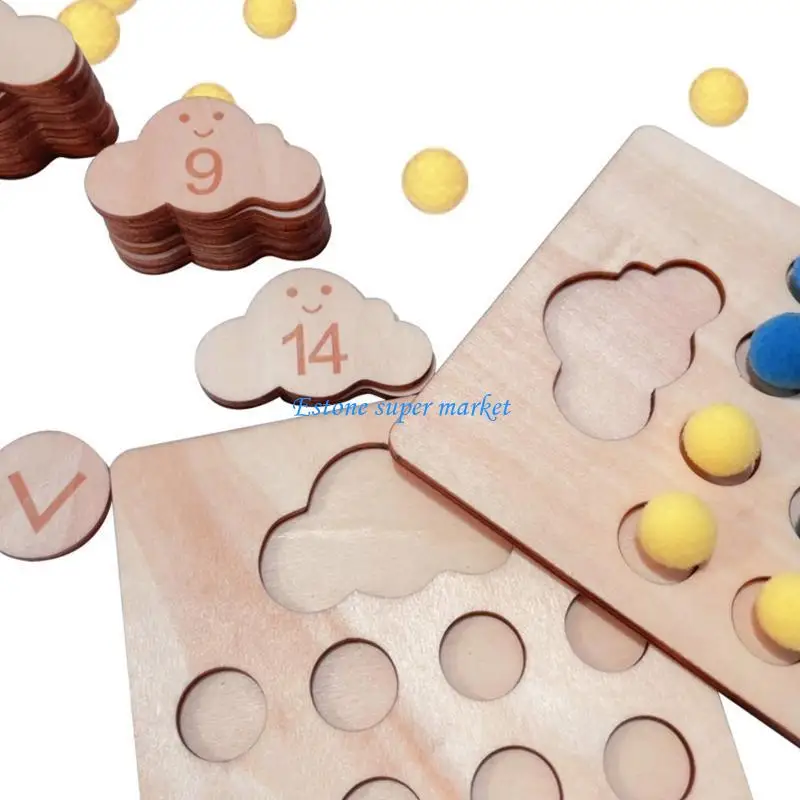 090B Realistisch puzzel houten wiskunde leren voor speelspeelgoed voor creatief kindercadeau