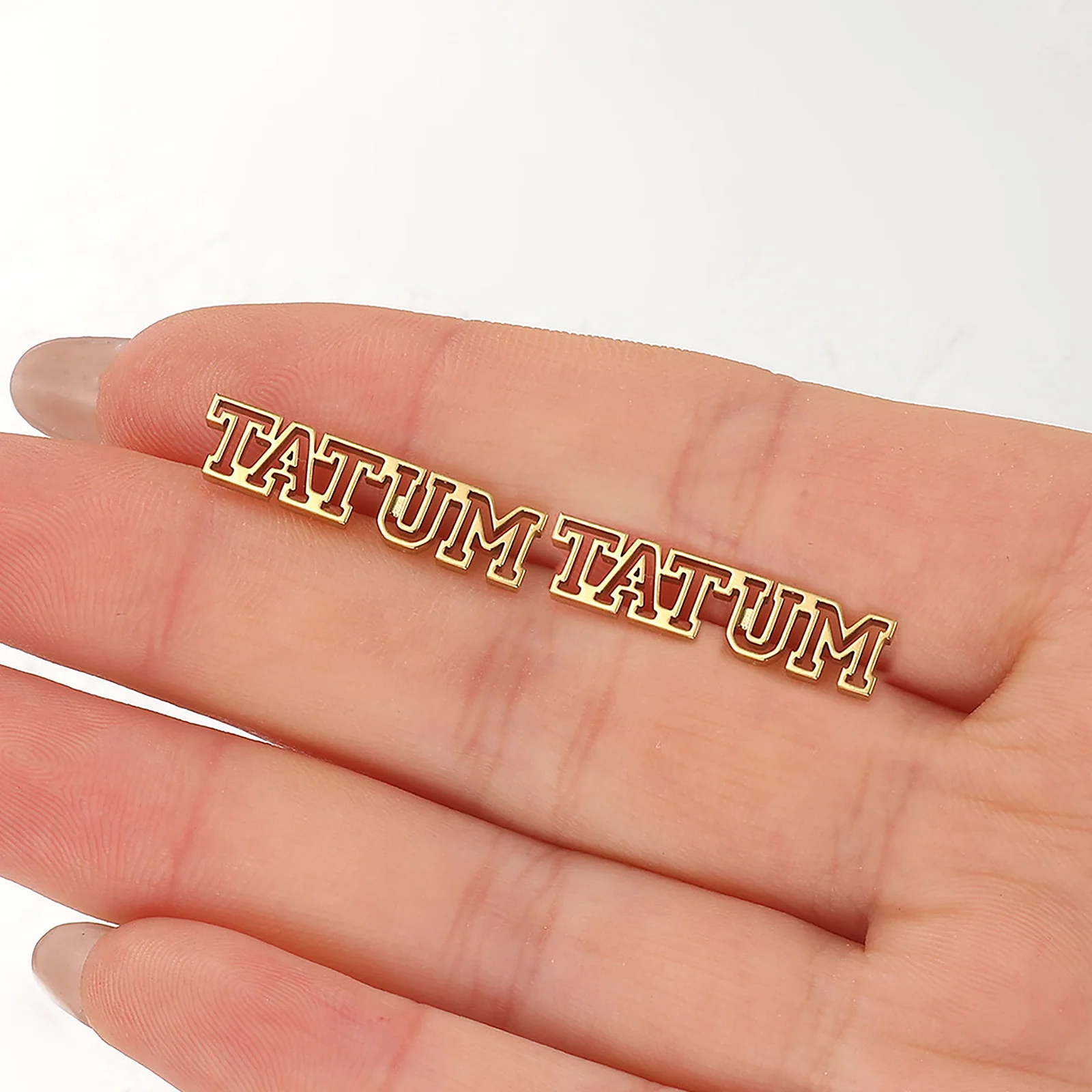 

Custom Hollow Name Stud Earrings For Women Stainless Steel Customized Earring Female Personalized Ear Jewelry Birthday Gift