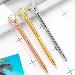 1 Pieces Metal Rose Gold Spinning Ballpoint Diamond Pen Stationery