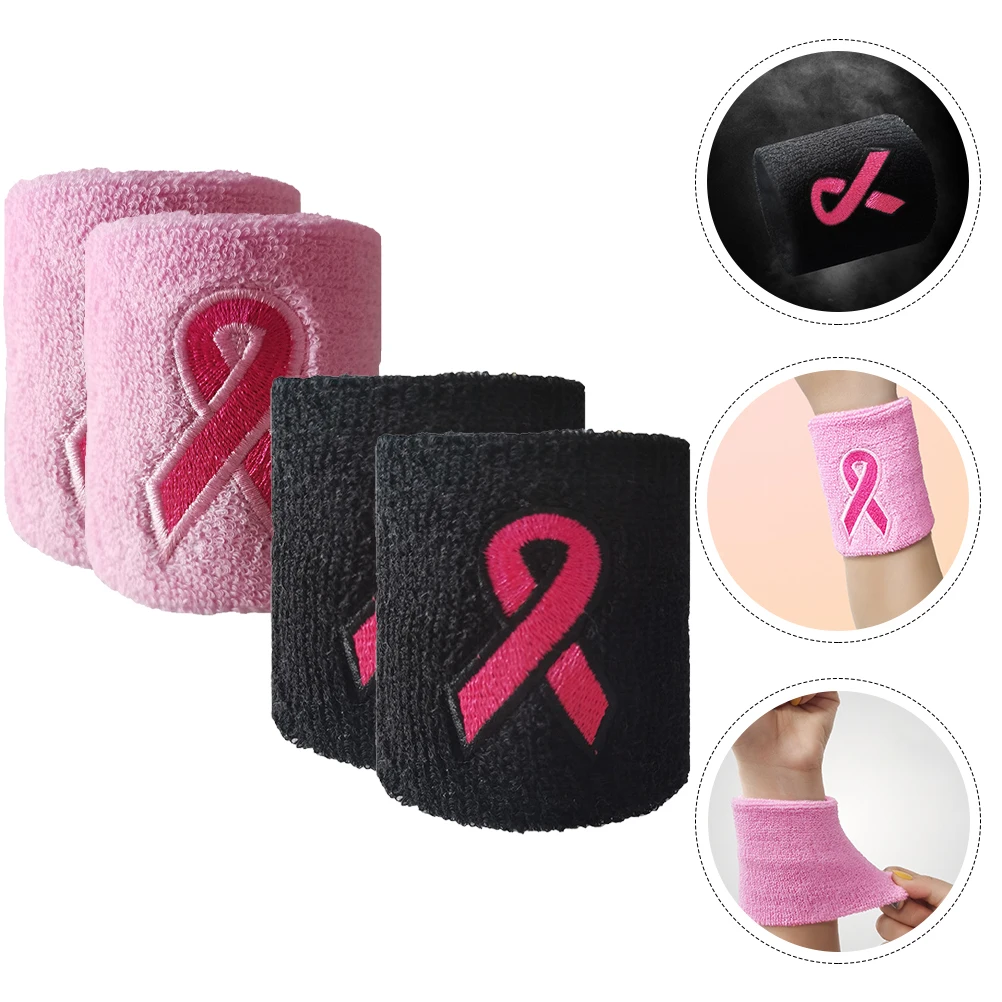 

4 Pcs Volleyball Sweatband Fitness Wrist Straps Polyester Brace for Working Out