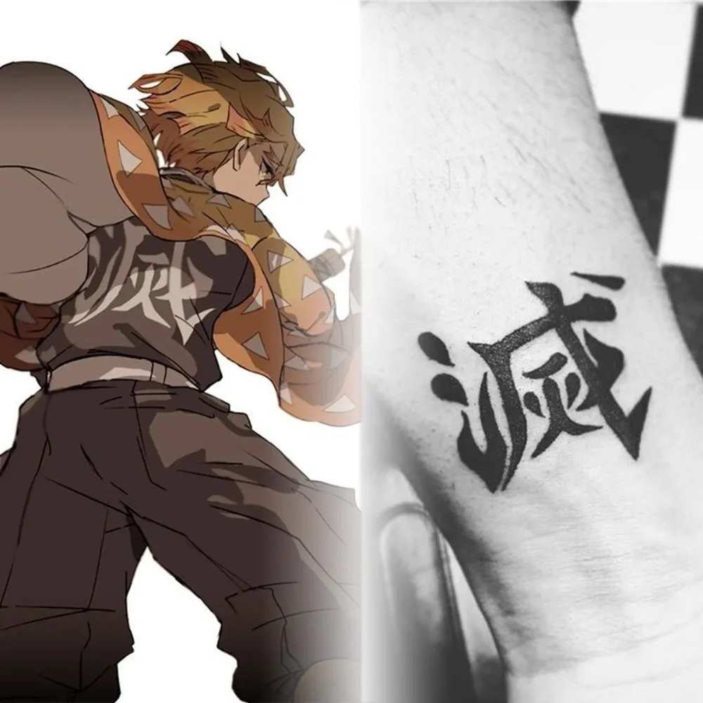 Demon Slayer Anime Tattoo Stickers, Waterproof Cosplay Fake Tattoo, Body Art Decor Gift