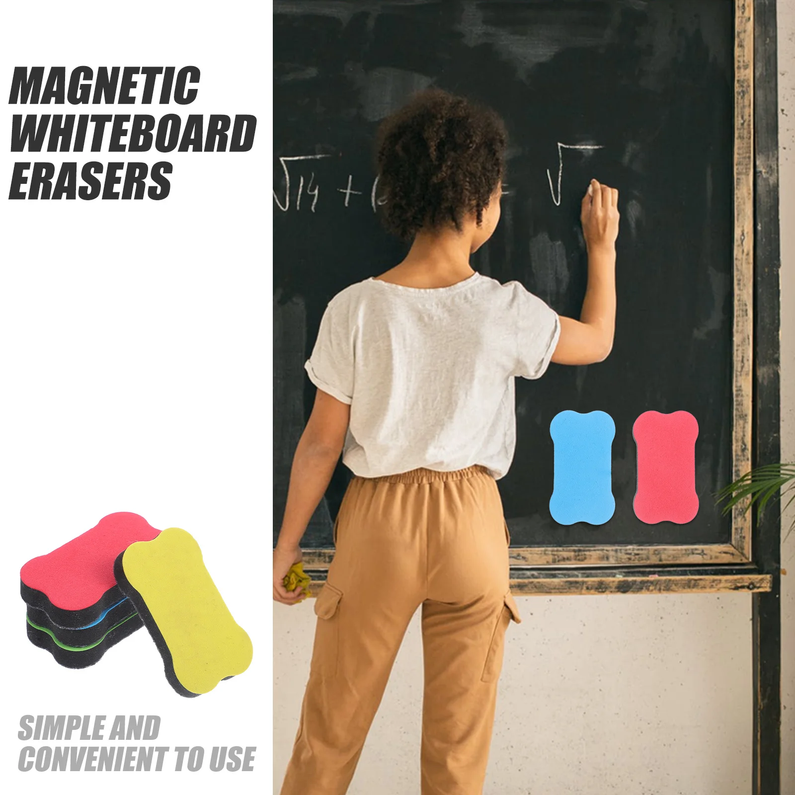 

24Pcs Blackboard Eraser Set Whiteboard Eraser Premium Material Light Weight Easy Clean for Office School Home Organization Tools