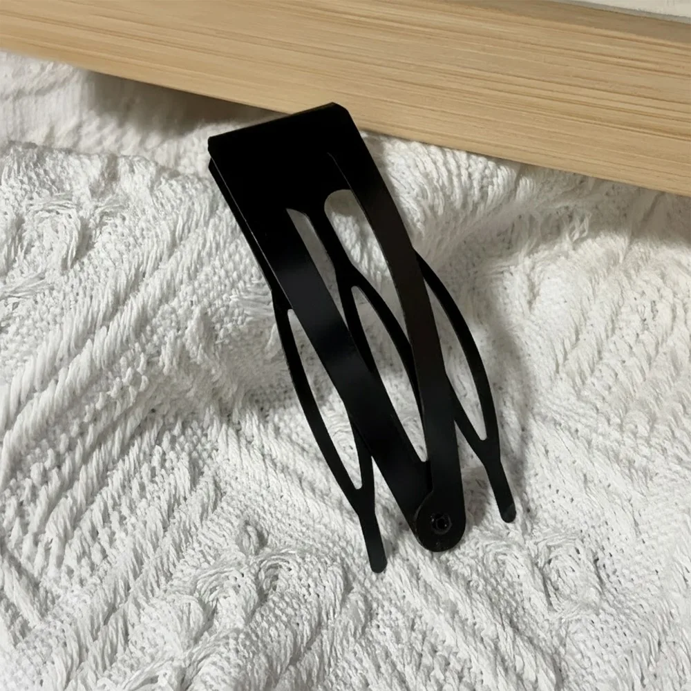

2pcs Multi-functional Metal BB Hair Clips Black Matte Strong Hold Bobby Pins Three-tooth Hair Barrettes Women Girls