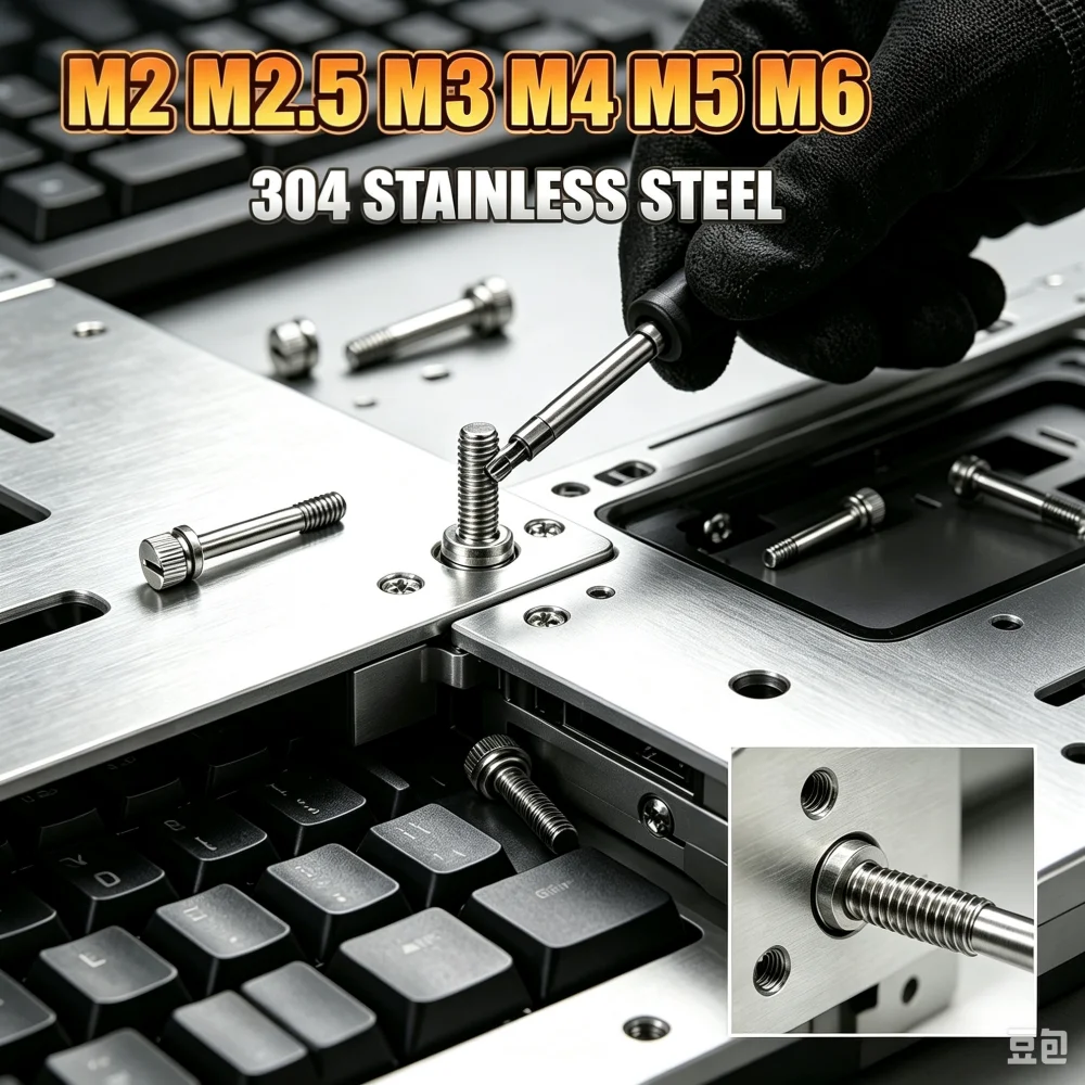 Short Head Slotted Captive Hand Screw M2 M2.5 M3 M4 M5 M6  304 Stainless Steel Knurled Thumb Anti-loosening Screws Bolts