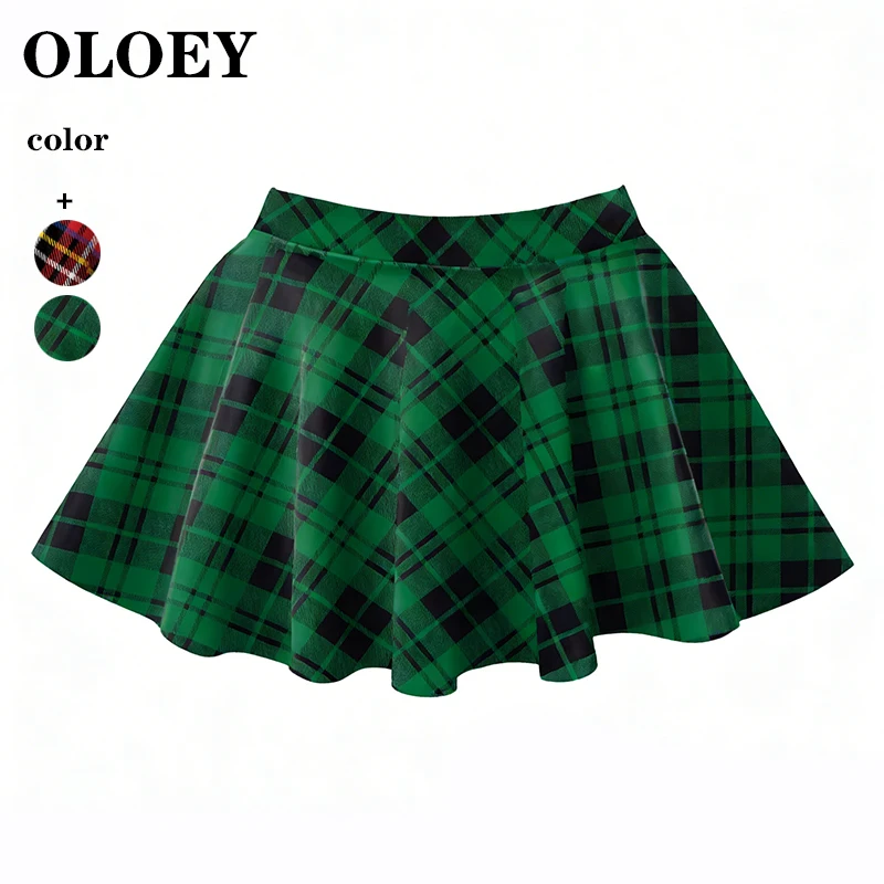 

Женская плиссированная юбка в клетку с галстуком-бабочкой в стиле JK, японская школьная форма, мини-юбка А-силуэта в стиле Y2K ко Дню Святого Патрика