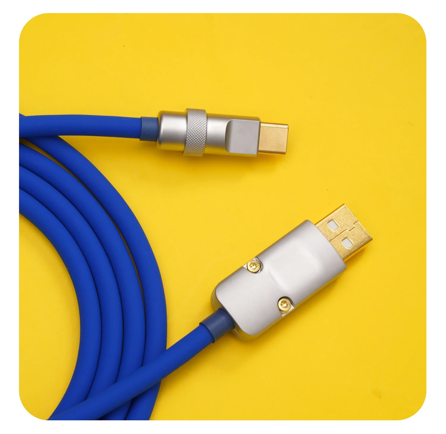 GeekBable handmade custom computer mechanical keyboard DIY data cable ultra soft silicone 150cm cable usb type c