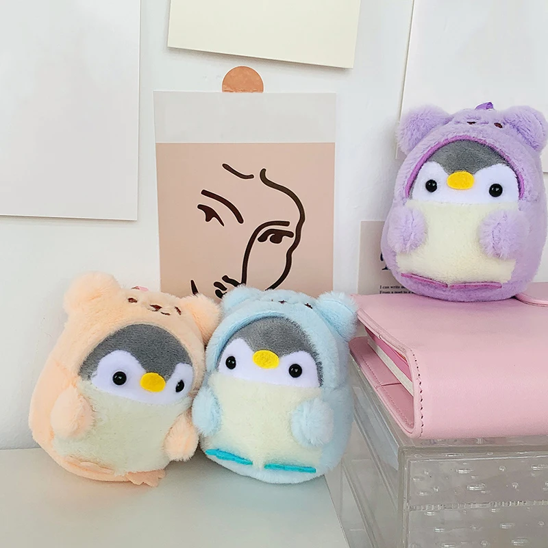 2023 Cute Penguin Doll Girl Cartoon Car Creative Plush Key Chain Kawaii Lady Bag Accessories