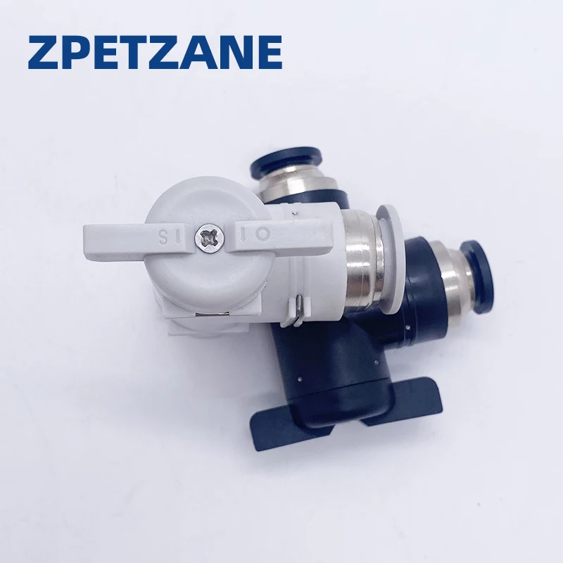 Hand Valve BUL-4/8/6/10/12mm On/off Pneumatic Quick Connect Manual Control Use PE PU Gas Pipe White/Black