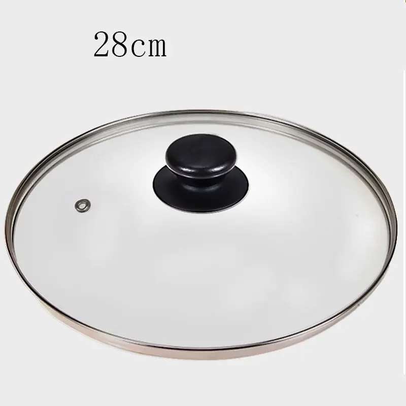 The product can be customized. 24/28cm tempered glass lid, anti drop silicone lid, pot lid