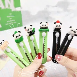 Cuchillo utilitario Panda creativo, cortador de papel, hoja de afeitar de corte, suministros escolares de oficina, 40 unidades por lote