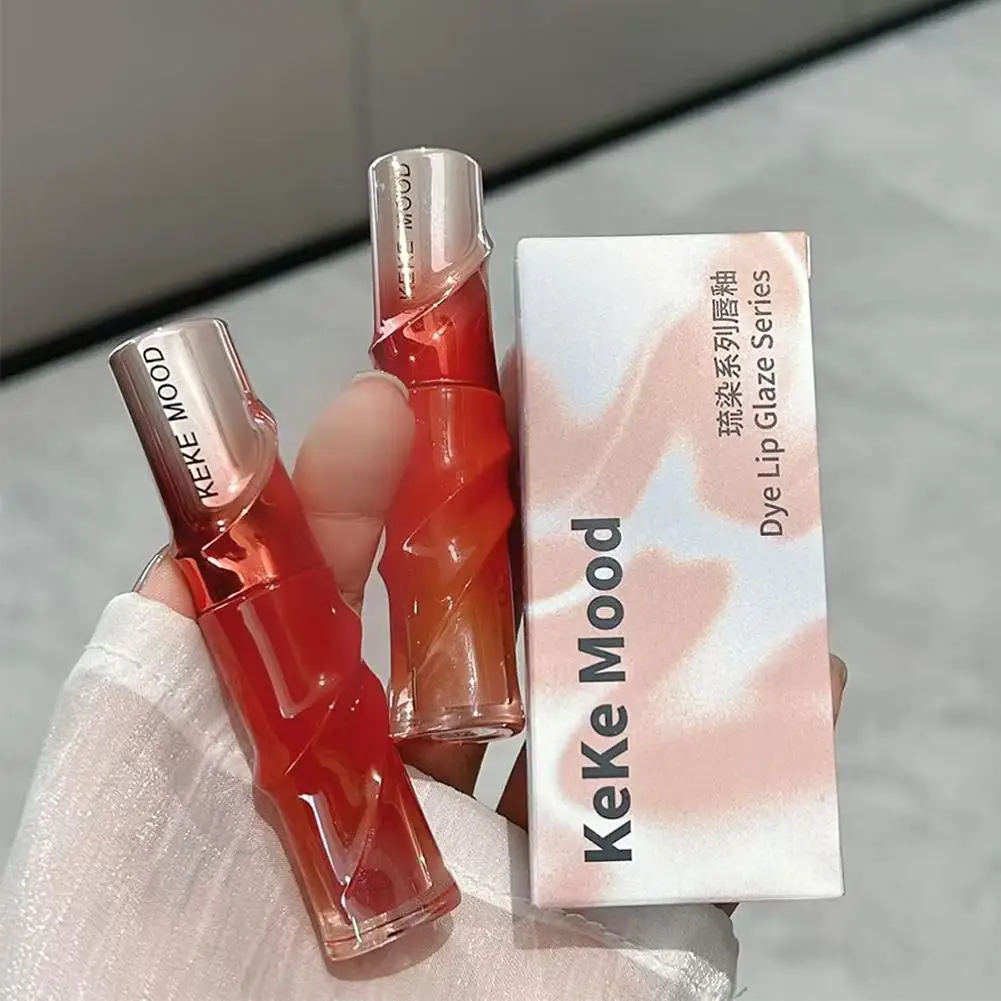 Sexy roter Lipgloss, Spiegelglas, Wasser, leicht, klare Lippe, wasserdicht, nicht flüssiger Stick, Make-up-Lippenstift, Glanz, Nude-Tönung C6L2