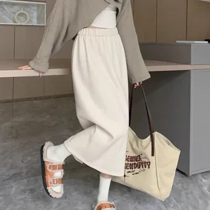 Frauenbaumvelvet-Halbschrank, hohe Taille, Gewichtsform, klein, elegant, Damen, Herbst, Winter 10 Hauptverkaufsrockmodellierung - №7