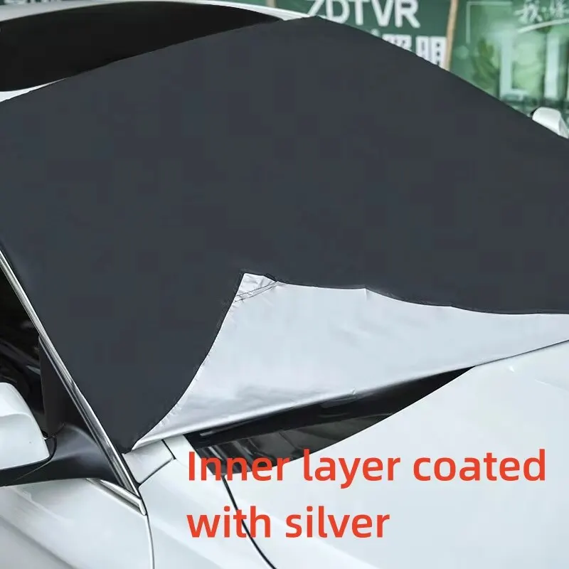 Magnetic Car Front Windscreen Cover Automobile Sunshade Cover Car Windshield Snow Sun Shade Waterproof Car Cover 210 120cm image 6