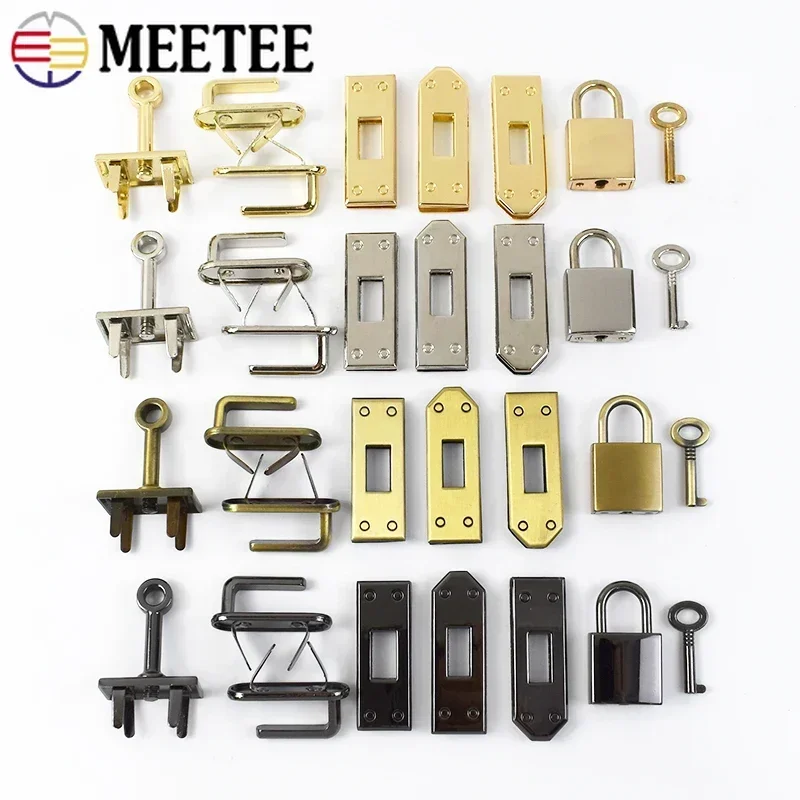 Meetee 45mm Metal Bag Buckles for Strap Handbag Handle Eyelets Locks Women Twist Lock Closure Clasp DIY Hardware Accessories