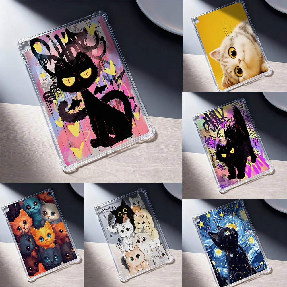 

Cute Cat For iPad Pro 11 2024 2022 2021 For Air 6 5 4 3 10th 10.9 Gen 7th 10.2-10.5 Mini 6 9.7 Soft Tablet Protective Case