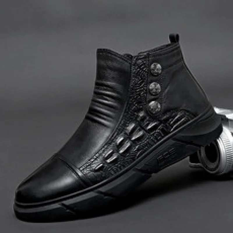 أحذية رجالية عالية الجودة: أحذية عمل غير قابلة للتدمير على الطراز البريطاني ونعل سميك من الجلد الطبيعي، أحذية صفراء كبيرة للرجال #5