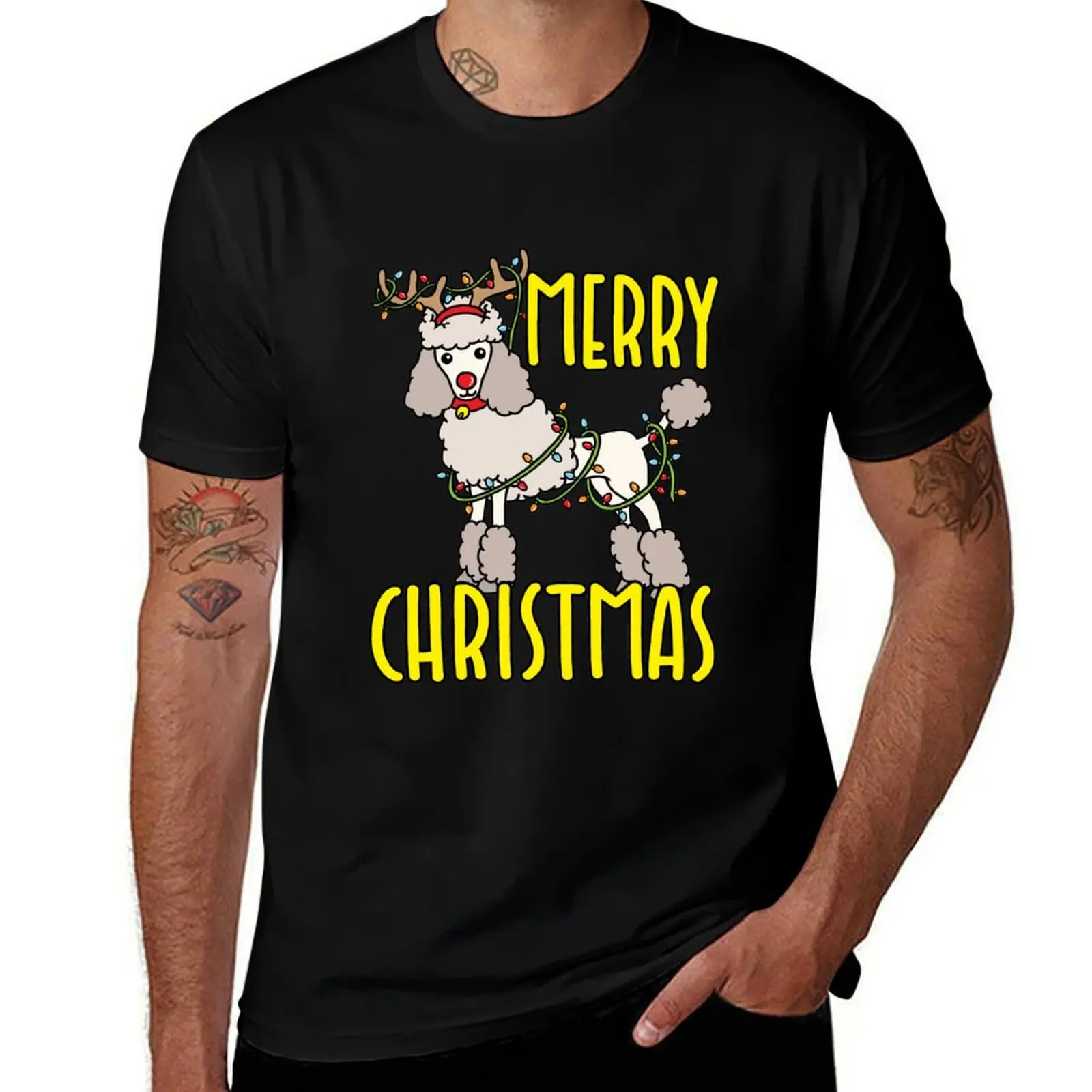 

Poodle Christmas cotton man shirts T-Shirt 100% t t cotton shirts 100%
