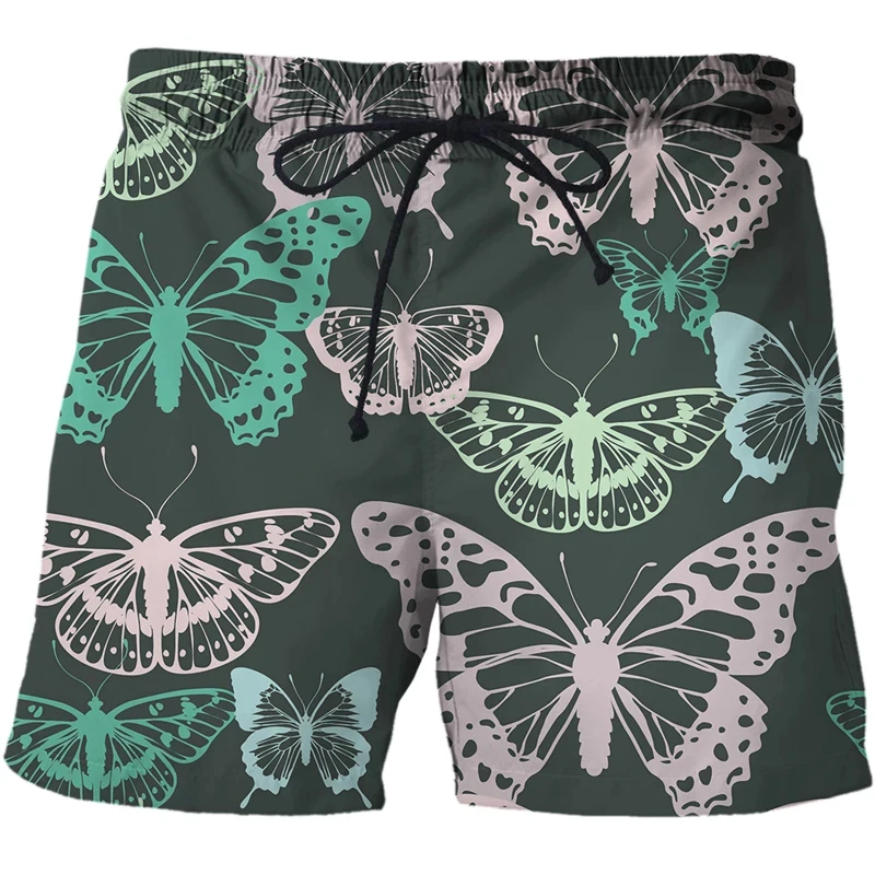 Animal Butterfly 3D Printed Men Short Pants Hawaiian Insect Vanessa Graphic Beach Shorts Funny Y2k Trunks Male Bermudas Swimsuit