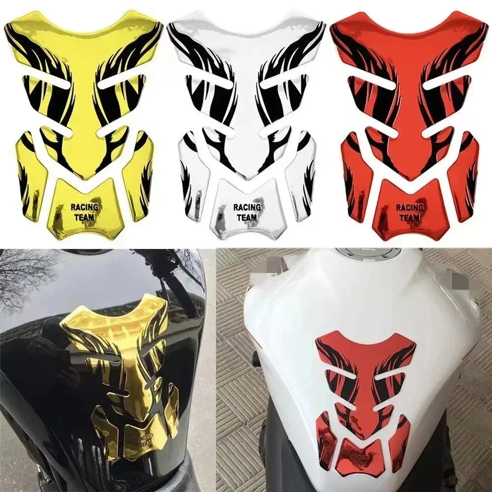 3D Universal Motorcycle Tank Pad Protector Sticker Flame Decal For Yamaha YZF R1 R6 R3 R25 MT-07 MT-09 FZ07 FZ09 MT-10 TMAX 530