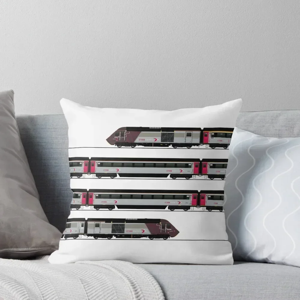 

CROSS COUNTRY HST LOCOMOTIVE Throw Pillow Ornamental Pillow luxury sofa pillows Couch Pillows luxury decor pillow
