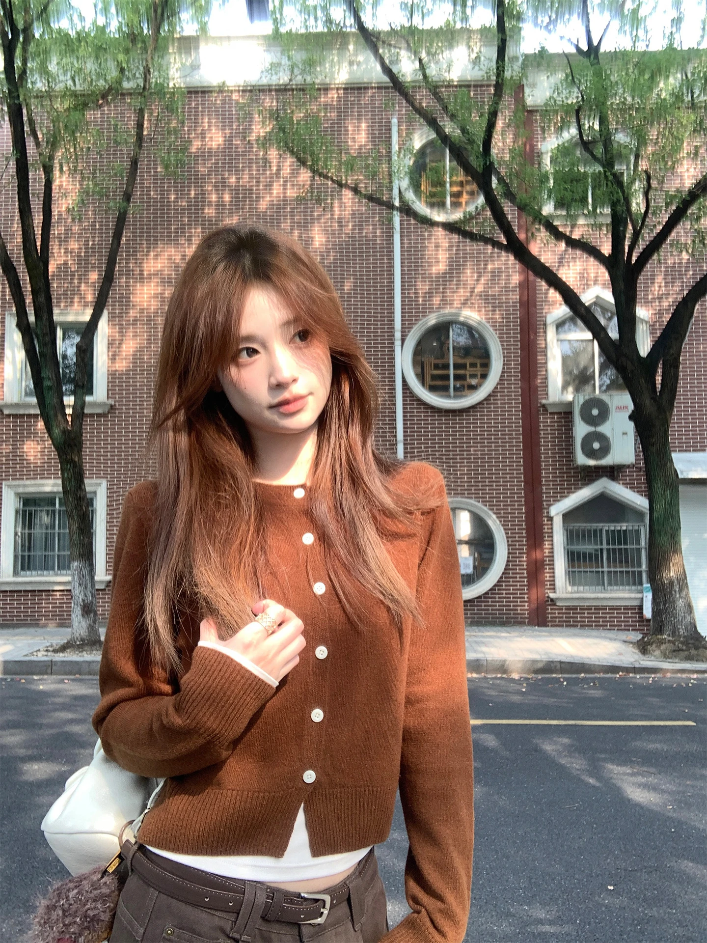 

Soft Woolen Knitted Sweater Cardigan Casual Versatile Autumn Wear Dir Jeans Match All Ladies Comfortable Long Sve Zipper