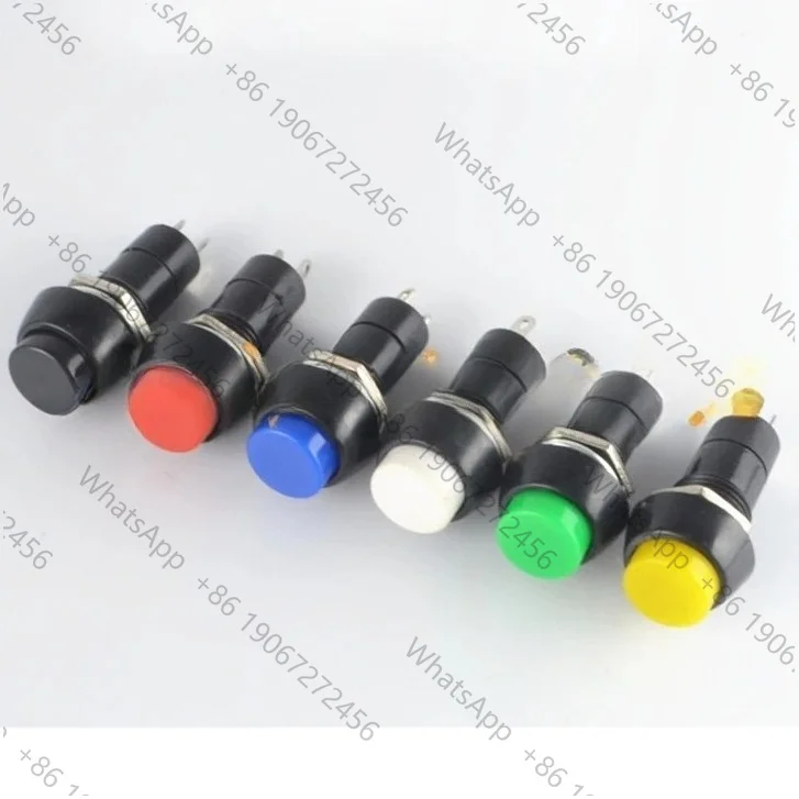 10pcs 2Pin Plastic 12mm Round Push Button PBS-11A Self Lock Latching PBS-11B Momentary Non-lock Switch 3A 150V
