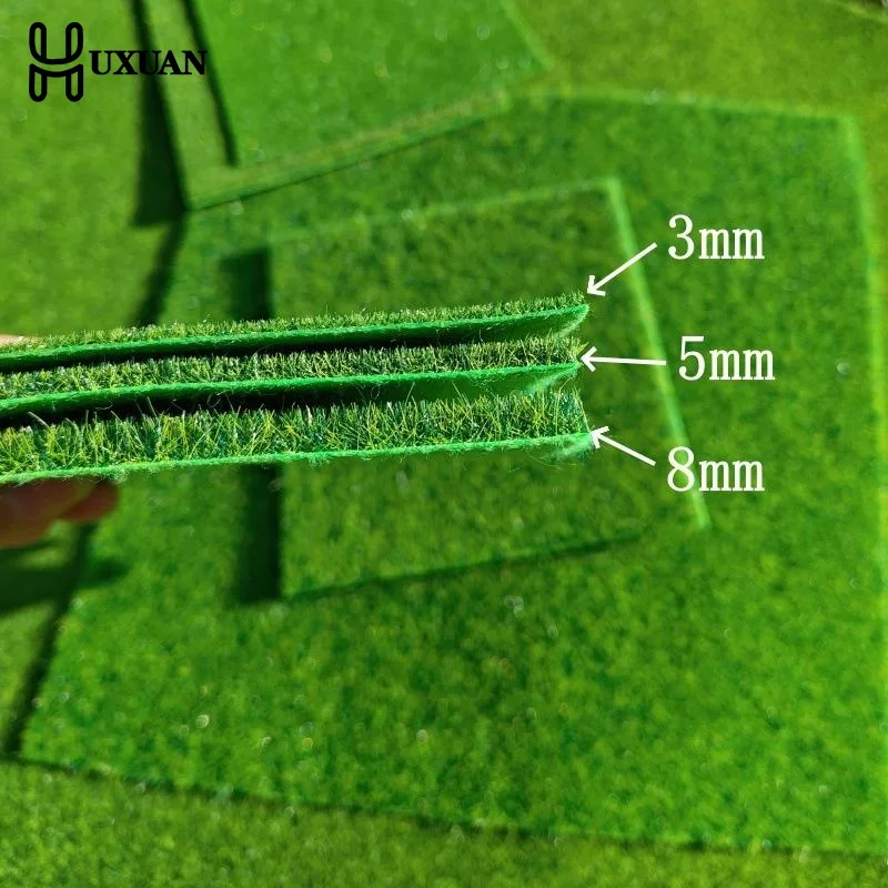 2PCS DIY Project Model Scene Railway Layout Accessories 30cm Square Grass Mat 3mm 5mm 8mm Thick Artificial Lawn Carpet