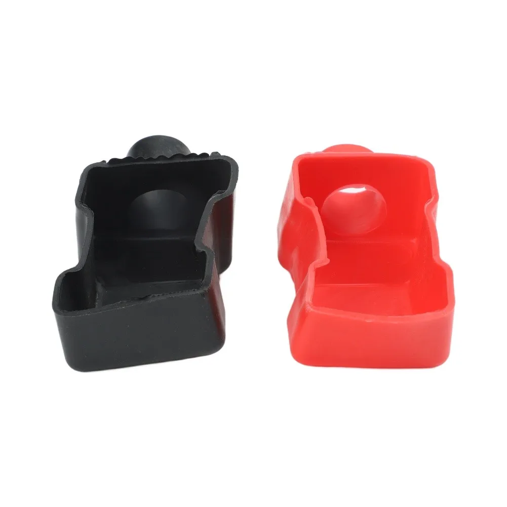 Flexible PVC Positive Negative Battery Terminal Covers Red Black Insulation Protectors For Car Truck Vehicle Electrical System