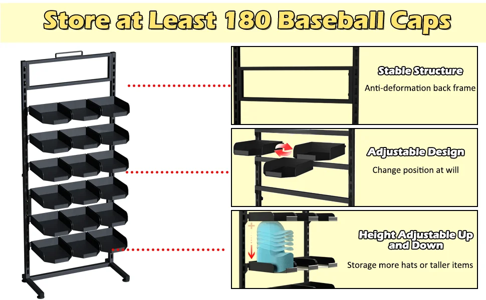 baseball cap rack stand