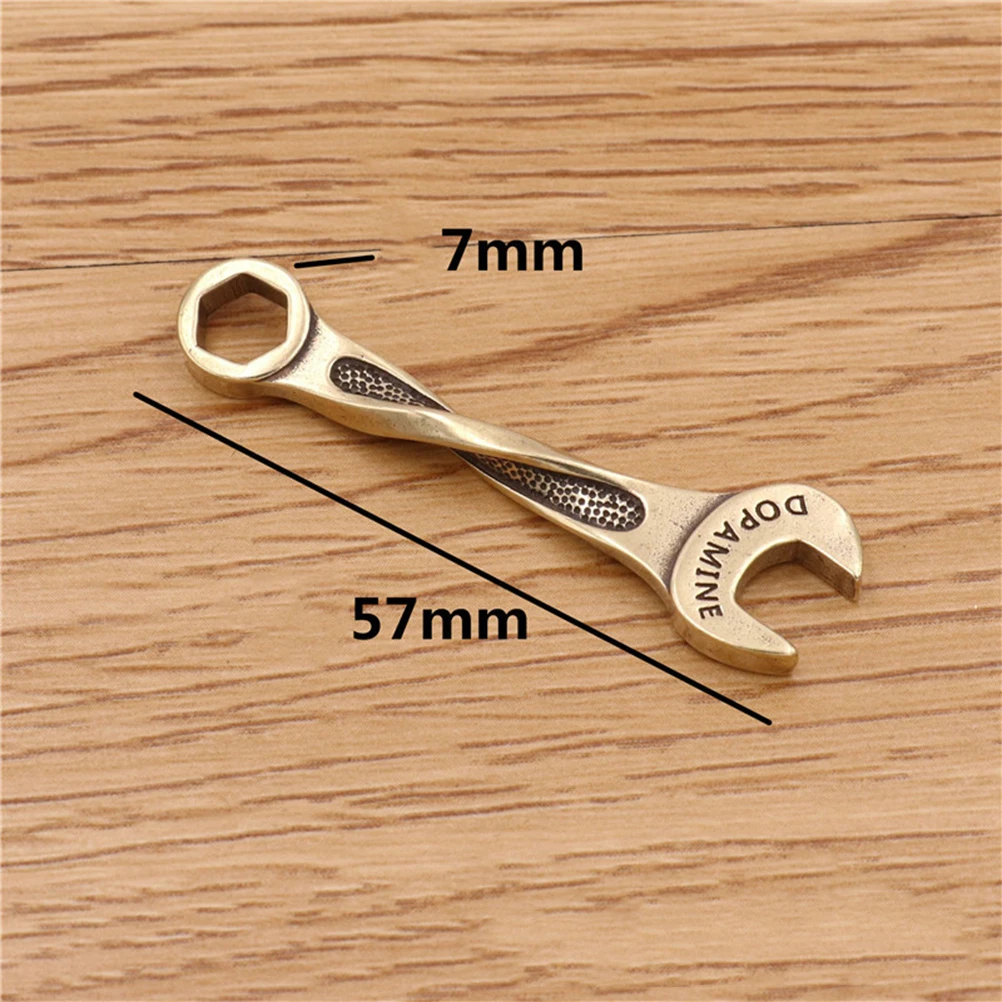 

Brass Wrench Keychain Cute Shape Durable Metal Chinese Style Key Ring Perfect Gift Key Pendants School Bag Handbag Accessories
