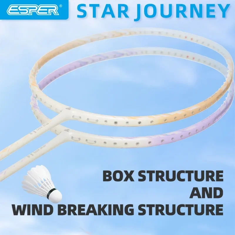 Speed Explorer ESPER “Star Journey” Badminton Racket Ultra Light&fast 6U 75g Offensive and Defensive Full Carbon Fiber G6