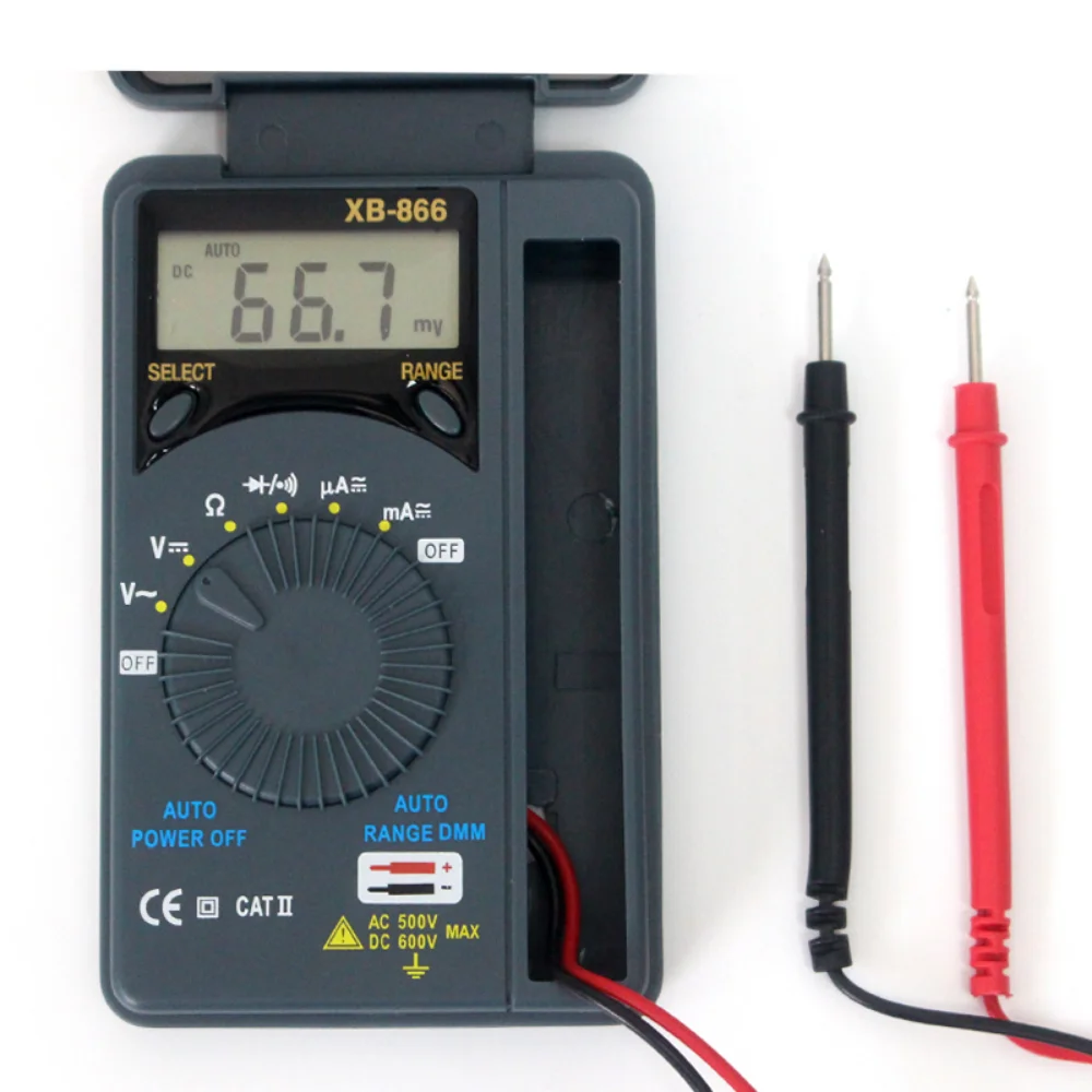 自動デジタルポケット電圧計,液晶範囲,テスター,acdc XB-866,ミニメーター,0〜50 ℃ の電圧計,バッテリーなし