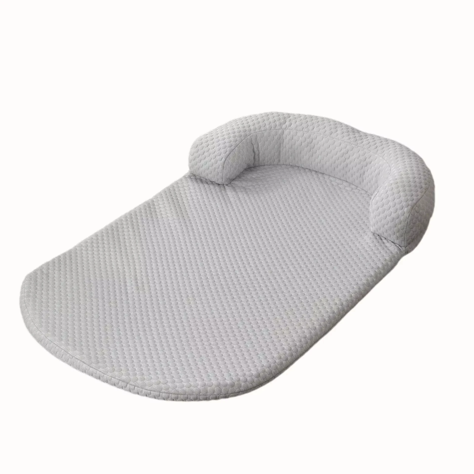 Summer Cooling Dog Bed Removable Ice Silk Cooling Pet Mat Ati-slip Cat Bed with Pillow Cooling Fabric Dog Cat Bed Pet Cushion view 6