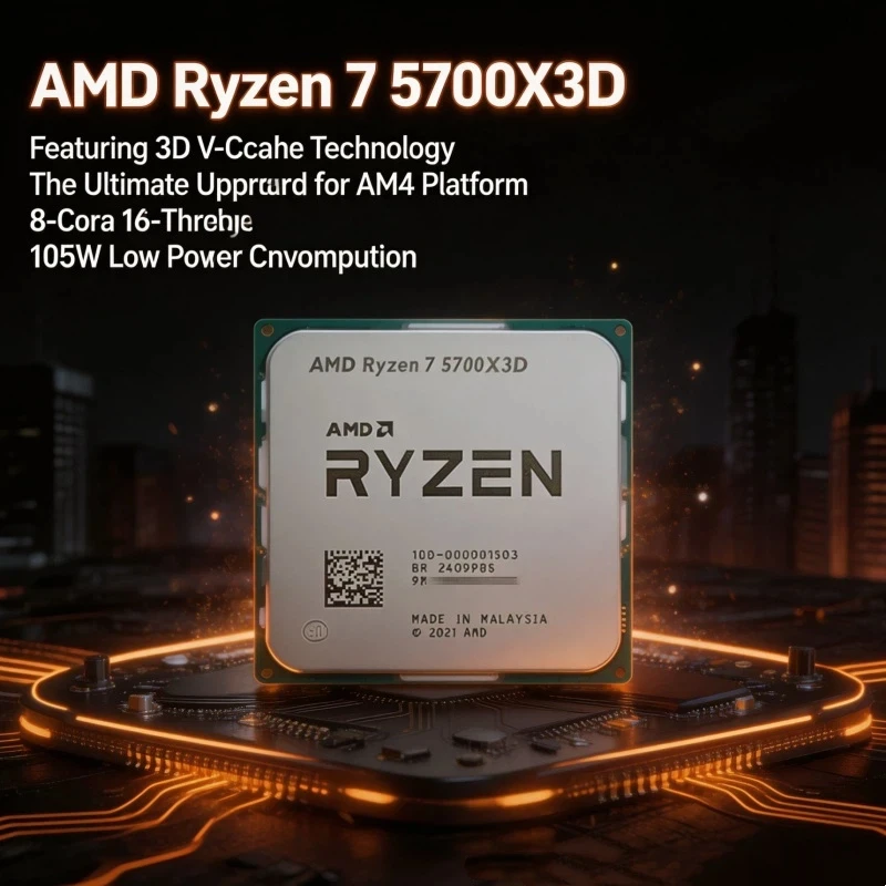 AMD Ryzen 7 5700X3D CPU for 1440p gaming PC with RTX 4070 8 Core 16 Thread 4.1GHz AM4 DDR4 New Genuine