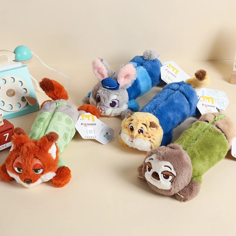 Zootopia Plushes مقلمة ديزني جوديث نيك أطفال مدرسة Kawaii القرطاسية حقائب جديدة النساء السفر ماكياج الحقيبة الأطفال هدية #2