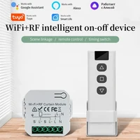 Tuya-interruptor de cortina inteligente WiFi, módulo de persiana enrollable, Control remoto RF de 433MHz, funciona con el asistente de Google Home Alexa