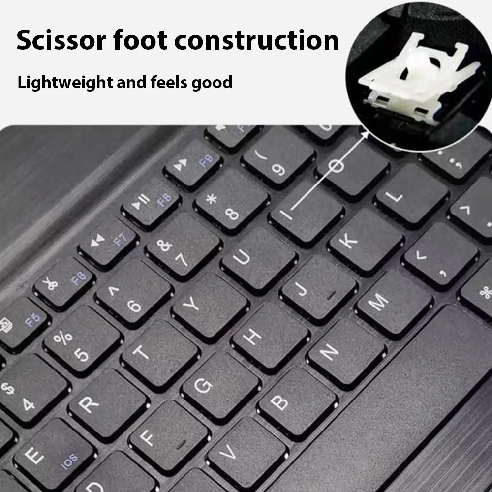 غطاء حماية للوحة المفاتيح اللاسلكية بتقنية البلوتوث من جلد البولي يوريثان لهاتف آيفون وشاومي وسامسونج وغطاء حماية لدعم الهاتف المحمول